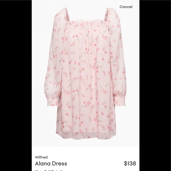 aritzia Wilfred Alana Dress Spring Medley Pink - Picture 2 of 5
